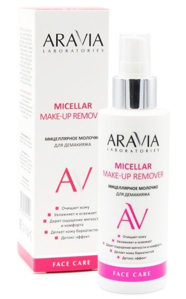 Изображение товара Молочко мицеллярное очищающее Micellar Make-up Remover для демакияжа Aravia Laboratories 150мл Молочко мицеллярное очищающее Micellar Make-up Remover для демакияжа Aravia Laboratories 150мл фотография