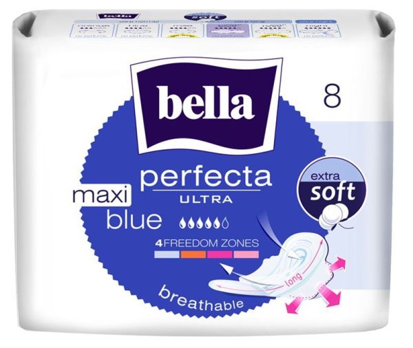 Изображение товара Прокладки белла perfecta ultra maxi blue супертонкие 8шт Прокладки белла perfecta ultra maxi blue супертонкие 8шт фотография