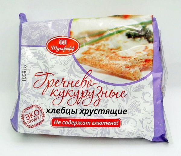 Изображение товара Хлебцы гречнево-кукурузные безглютеновые Шугарофф, 60 г Хлебцы гречнево-кукурузные безглютеновые Шугарофф, 60 г фотография