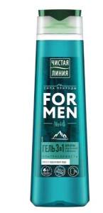 Гель для душа 3в1 For Men Энергия и чистота Чистая линия 400мл