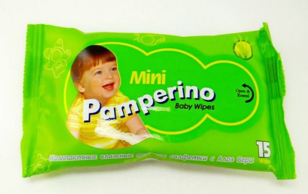 Изображение товара Салфетки влажные pamperino мини детские, 15 шт Салфетки влажные pamperino мини детские, 15 шт фотография